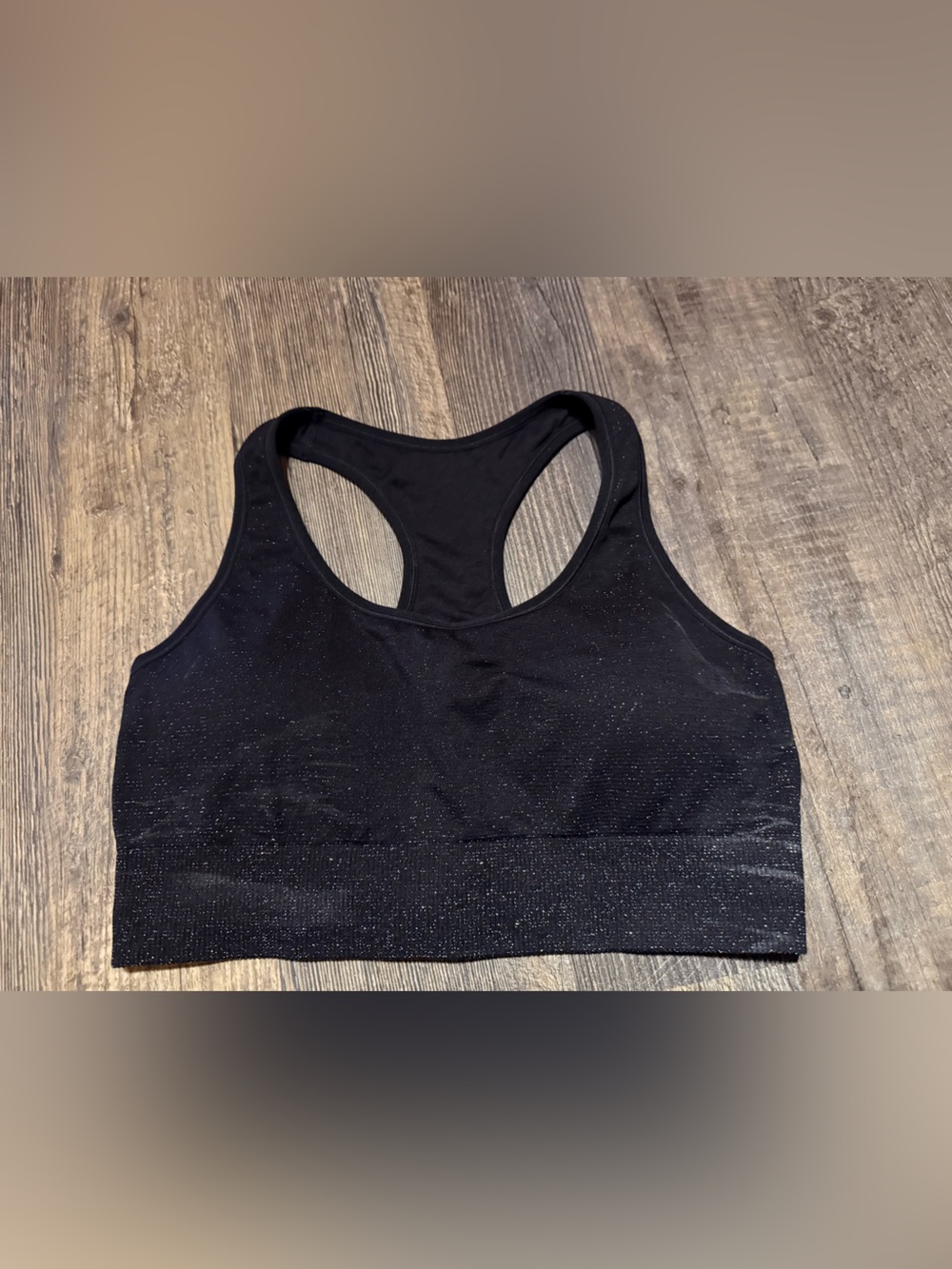 all in motion Black Sparkle Racerback Sports Bra